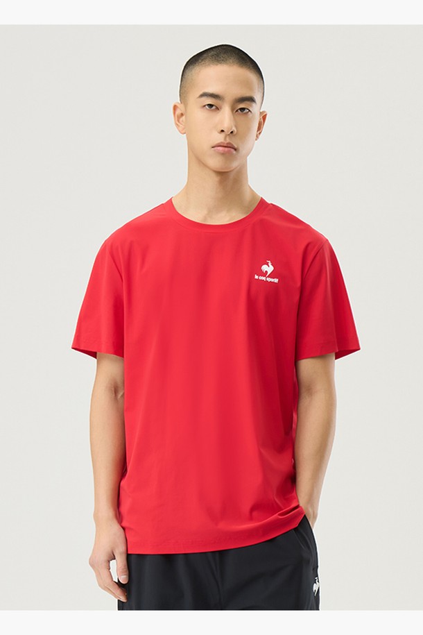 le coq sportif - 반소매 티셔츠 - 트리코트 로고 반팔티 - 레드(QQ123ERS31)