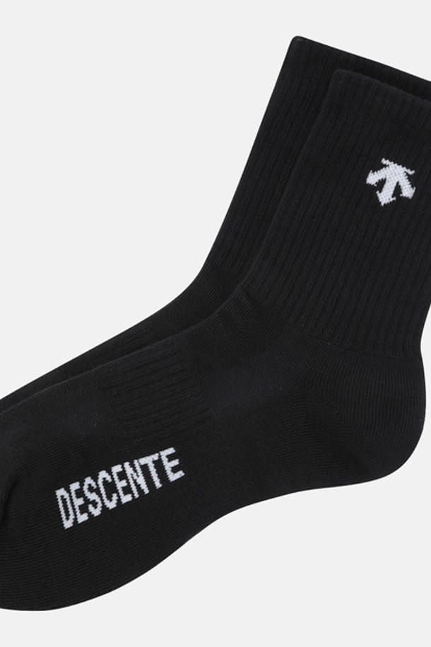 DESCENTE - 양말 - 크루 삭스 (3ea) 블랙(SQ123USO1D)
