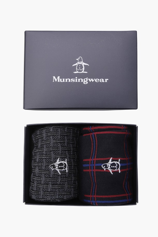 MUNSINGWEAR - 양말 - 남성 클래식 신사 양말 SET (2 PAIR) 블랙(MP321MSO75)