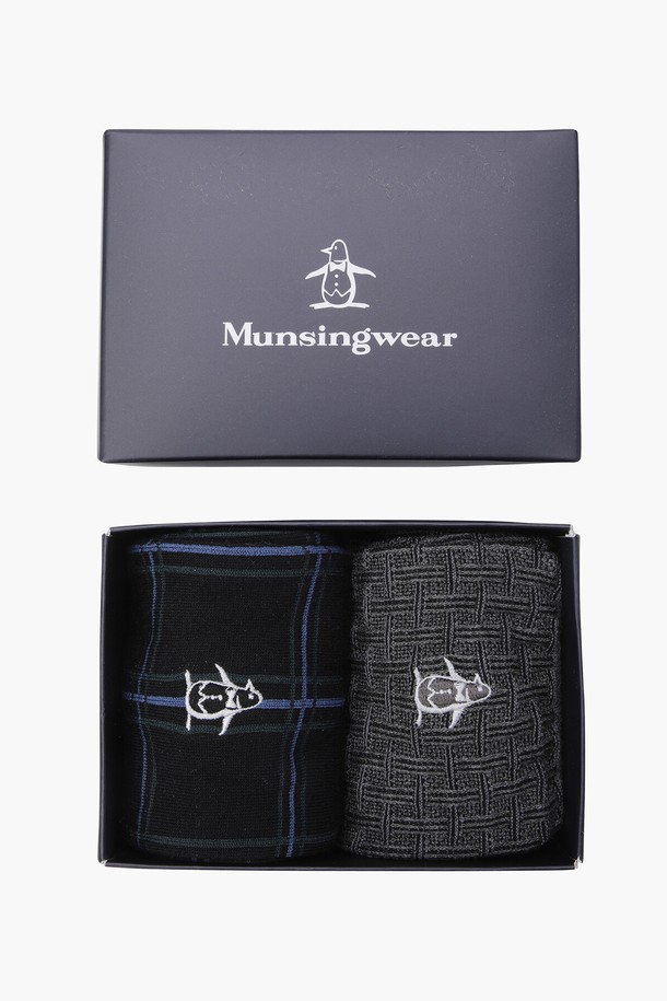 MUNSINGWEAR - 양말 - 남성 클래식 신사 양말 SET (2 PAIR) 멜란지그레이(MP321MSO75)