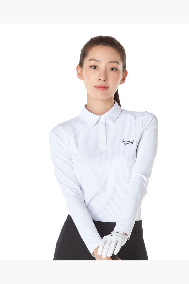 le coq sportif golf - 긴소매 티셔츠 - 여성 골조직 믹스 제원단 에리 티셔츠 (GP322LTL81)