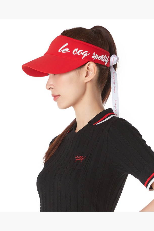 le coq sportif golf - 모자 - 여성 리본 선바이저 (GP322LSV81)