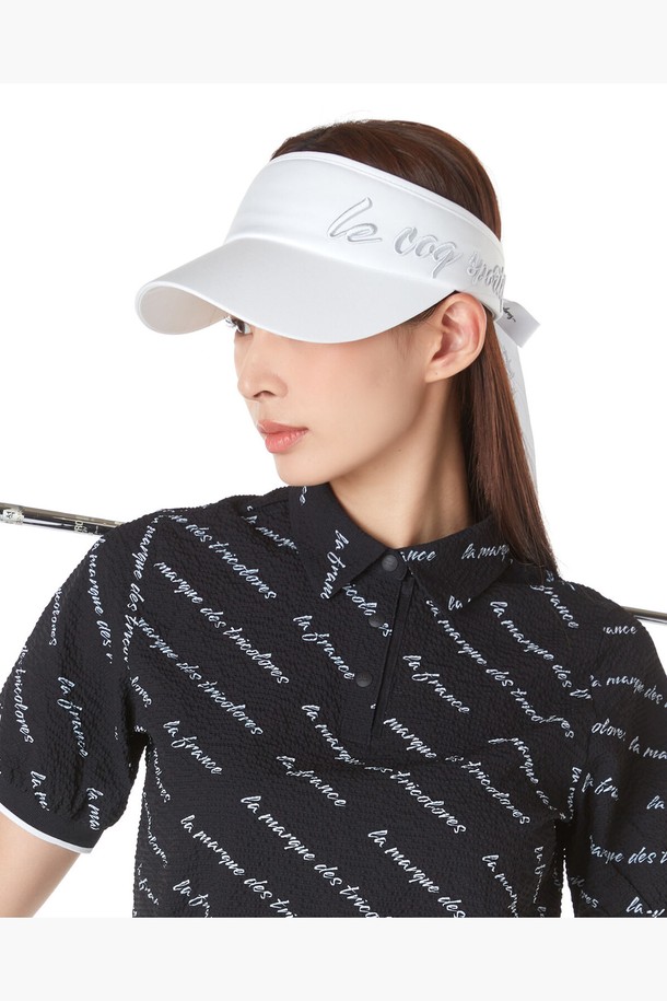 le coq sportif golf - 모자 - 여성 리본 선바이저 (GP322LSV81)