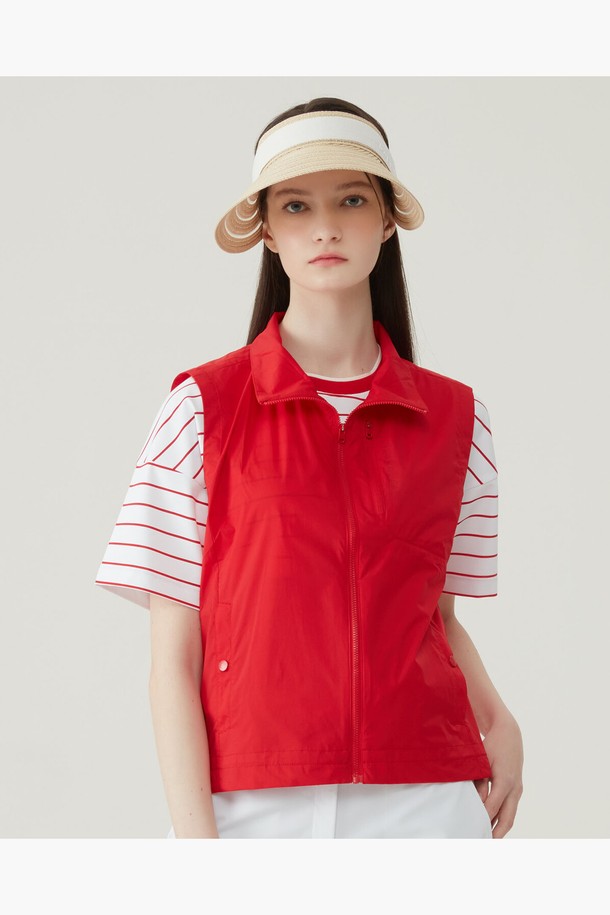 le coq sportif golf - 베스트/가디건 - 여성 경량 풀집업 베스트 (GP222LWV41)