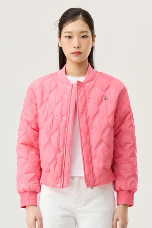 여성 뉴디아망 루즈핏 패딩 자켓 - 핑크(QQ122OJK11)