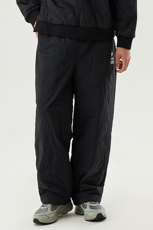 [백야드빌더 x 르꼬끄] 퀼팅 루즈핏 팬츠 블랙(QP423CPTO4)