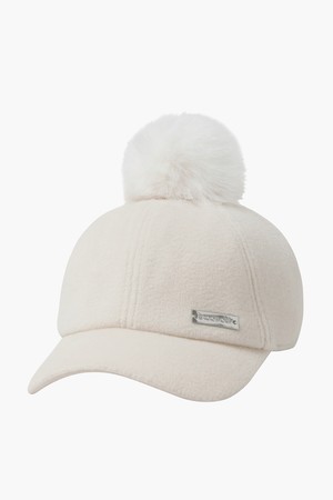 여성 방울 볼캡 크림(QP422WCPN1)