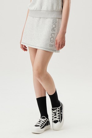 여성 더블텐션 미니 스커트 그레이(QP322OSK72)