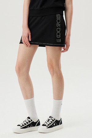 여성 더블텐션 미니 스커트 블랙(QP322OSK72)