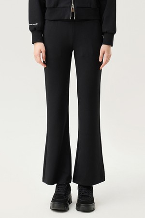 여성 모달 더블텐션 슬림핏 부츠컷 팬츠 - 블랙(QQ122OFP14)