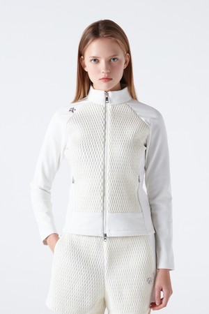 여성 패딩 하이브리드 레귤러 자켓 아이보리(SP422SPDO7)