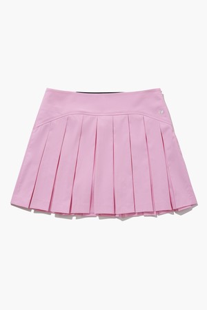 여성 솔리드 오비밴드 플리츠 스커트 (GQ122LSK14)