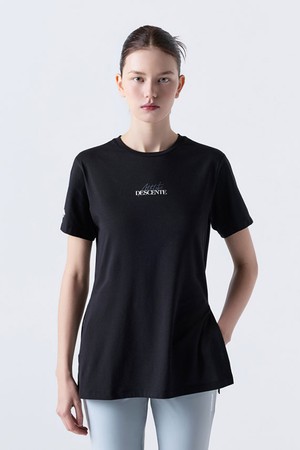 우먼스 힙커버 반팔 티셔츠 블랙(SQ122PTS21)