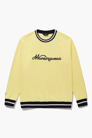 [최우식 착용] 남성 레터링 로고 맨투맨 옐로우(MQ121MTL14)