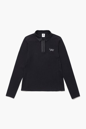 여성 솔리드 FUR에리 티셔츠 (GP422LTLO2)