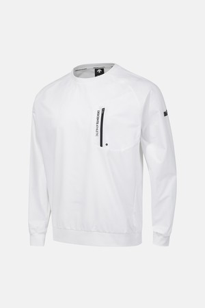 트레이닝 포켓 우븐 맨투맨 화이트(SQ123TWH21)