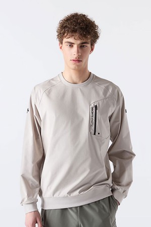 트레이닝 포켓 우븐 맨투맨 베이지(SQ123TWH21)