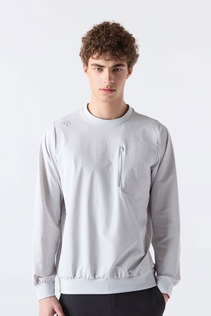 듀얼리스 포켓 우븐 맨투맨 라이트그레이(SQ121DWH21)