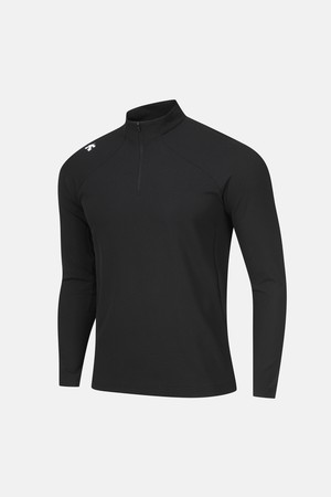 트레이닝 반집업 긴팔 티셔츠 블랙(SQ121TTL32)