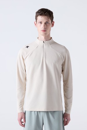 트레이닝 반집업 긴팔 티셔츠 베이지(SQ121TTL32)