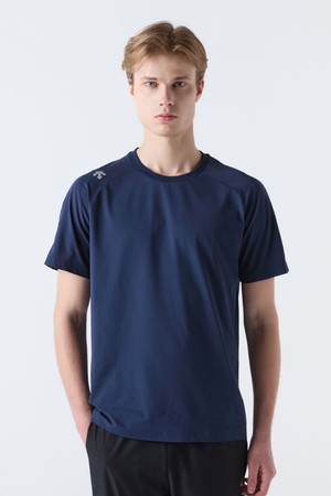 [홍태준 착용] 러닝 퀵드라이 반팔 티셔츠 네이비(SQ113RTS21)