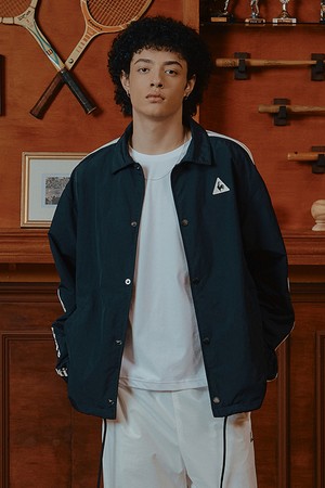 온라인전용) 유니 선데이 루즈핏 코치 자켓 - 블랙(QQ113JJK21)