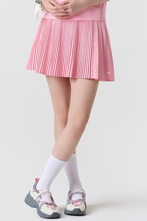 여성 플리츠 변형 스커트(레깅스내장) - 핑크(QQ122TSK31)