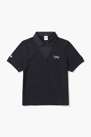 여성 조직감 루즈핏 카라 티셔츠 (GP222LTS52)