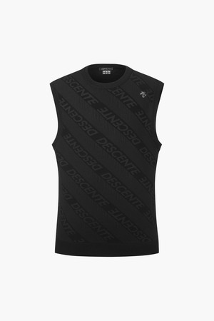 남성 로고 자카드 라운드넥 베스트 (DP31MFKV81)