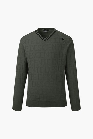 남성 타이포그래픽 브이넥 스웨터 (DP32MFKP93)