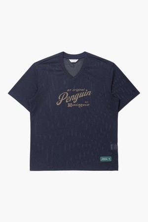 남성 메쉬 브이넥 반팔티셔츠 다크네이비(MQ221PTS48)