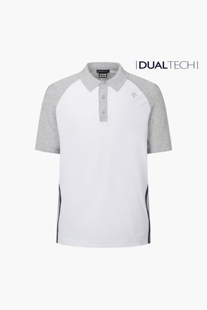 남성 니트 져지 mix 반팔 티셔츠 (DP21MFTS45)