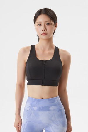 여성 하이서포트 프론트오픈형 브라탑 블랙(SP322TBR81)