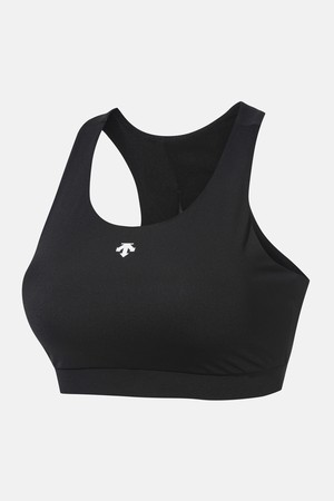 여성 베이직 미디움서포트 숏 브라탑 블랙(SP322TBR71)