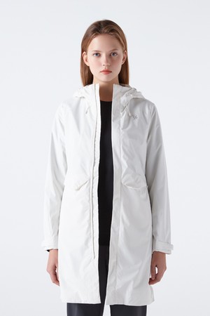 [DUALIS] 여성 안감형 롱 웨더 코트 아이보리(SP312DJK92)