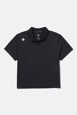 SUI 팀 여성 크롭 폴로 티셔츠 블랙(SP222IPS52)