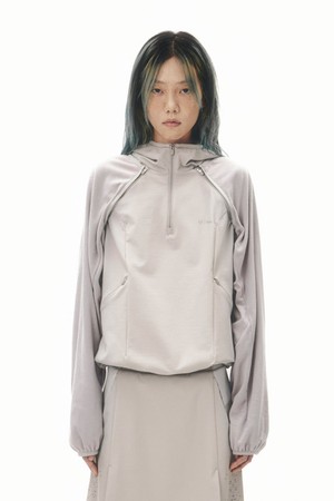 DESCENTE X OJOS 2-way Hoodie Bolero 그레이 SP322HTL99