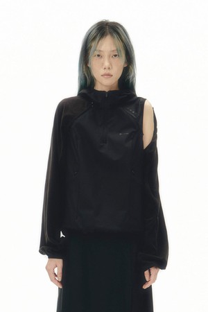 DESCENTE X OJOS 2-way Hoodie Bolero 블랙 SP322HTL99