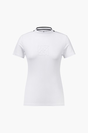 여성 골지 하이넥 반팔티셔츠 (DP22WFTS61)