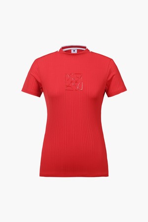 여성 골지 하이넥 반팔티셔츠 (DP22WFTS61)