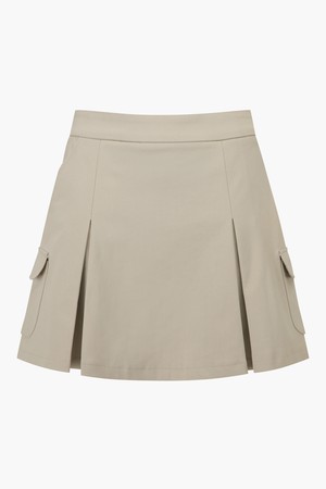 [먼싱웨어] 여성 포켓 A라인 스커트 베이지(MP322LSK92)_BEIGE-a