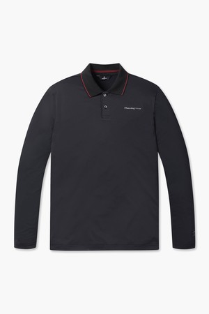 [먼싱웨어] 남성 냉감 레이어드 카라 긴팔티셔츠 블랙(MP121MTL32)_BLACK-a