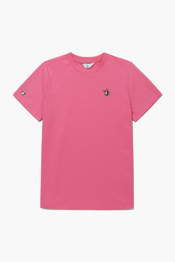 MUNSINGWEAR - 반팔 티셔츠 / 후디 - [70주년 기념] 여성 라운드 티셔츠 핑크(MQ222LTS61)