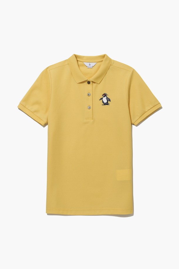 MUNSINGWEAR - 반팔 티셔츠 / 후디 - [70주년 기념] 여성 리틀 피트 폴로 티셔츠 옐로우(MQ212LTS61)