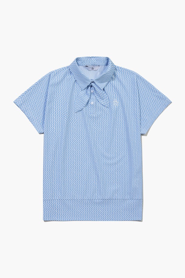 MUNSINGWEAR - 반팔 티셔츠 / 후디 - 여성 냉감 스카프 반팔티셔츠 라이트블루(MQ222LST63)