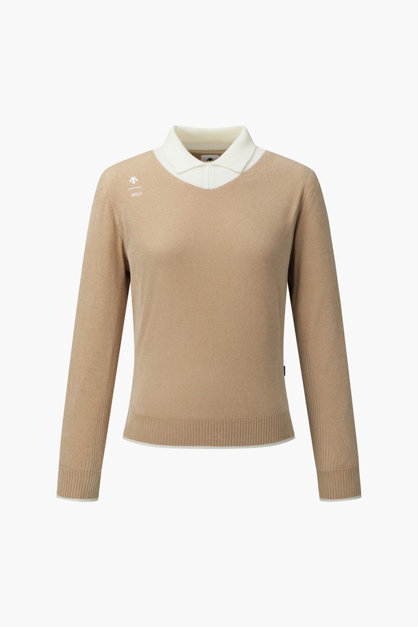 여성 셔닐 (Chenille, 셔닐) 변형넥 방풍 풀오버 (DQ42WFKPOH)는 우아하고 베이직한 스타일의 여성 골프 룩을 위한 풀오버입니다. 부드러운 촉감의 폴리에스터, 나일론 혼방 소재에 벨벳 외관의 셔닐사를 사용하여 고급스러움을 더했습니다. 두꺼운 두께감과 방풍 안감으로 보온성을 높였으며, 변형넥 디자인으로 여성스러운 실루엣을 연출합니다. 긴 소매 기장의 레귤러핏으로, 추운 겨울철 라운딩에서도 따뜻하고 스타일리시하게 착용할 수 있습니다. 베이지, 라이트베이지 두 가지 색상으로 제공됩니다.
