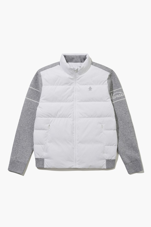 남성 다운 하이브리드 스웨터 점퍼 아이보리 MQ421MSJO1은 겨울철 보온성을 책임지는 남성용 다운 하이브리드 점퍼입니다. 스포티하면서도 캐주얼한 스타일로, 골프 및 일상생활 모두 활용 가능하며, 아이보리 및 그레이 색상으로 출시되었습니다. 두꺼운 두께감과 부드러운 촉감의 이 점퍼는 나일론, 폴리에스터, 울, 아크릴 등 다양한 소재로 제작되었으며, 하이브리드 디자인과 배색 디테일이 특징입니다. 거위솜털과 거위깃털 충전재를 사용하여 가볍고 따뜻하며, 집업 스타일로 간편하게 착용할 수 있습니다.
