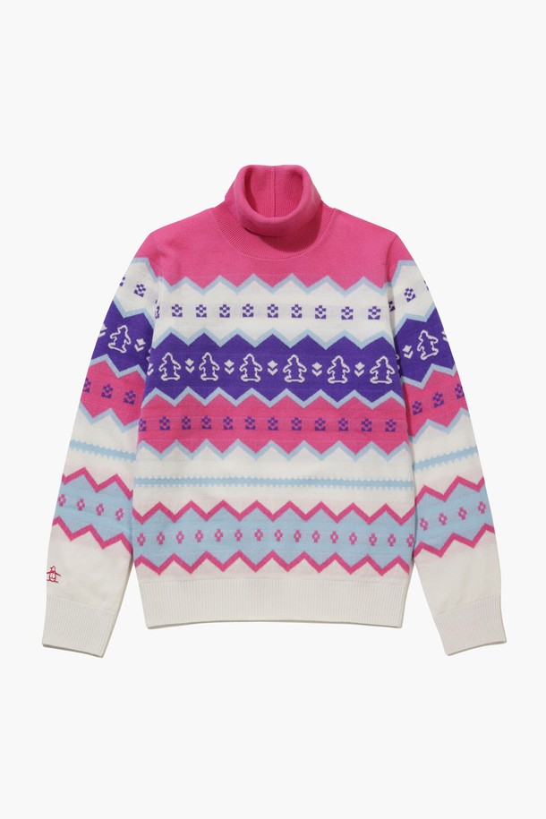 여성 홀리데이 패턴 방풍 스웨터 핑크 MQ422LSWN2는 여성 골프웨어로, 겨울철 캐주얼, 클래식, 미니멀 스타일을 모두 아우르는 매력적인 스웨터입니다. 하프넥 디자인에 두꺼운 두께감으로 따뜻함을 더하며, 부드러운 모 소재와 폴리에스터 안감으로 편안한 착용감을 선사합니다. 핑크, 화이트, 퍼플 색상으로 다채로운 연출이 가능하며, 크롭 기장에 홀리데이 및 노르딕 패턴이 더해져 개성 있는 골프룩을 완성합니다. 긴 소매와 레귤러핏으로 활동성을 높였으며, 방풍 기능으로 추운 날씨에도 쾌적하게 라운딩을 즐길 수 있습니다.
