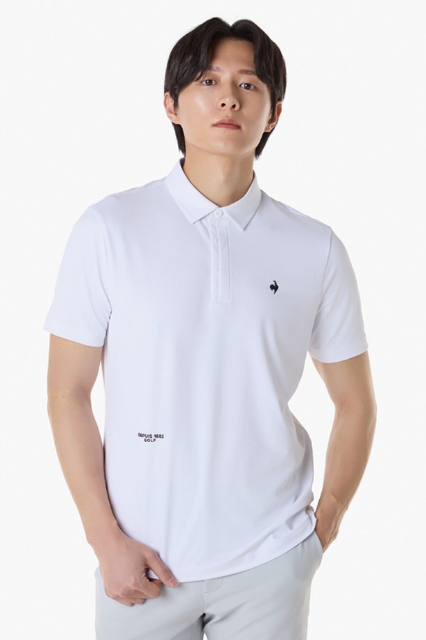 le coq sportif golf - 반팔티셔츠 - 남성 볼드 레터링 퍼포먼스 반팔 티셔츠 (GQ121MTS34)