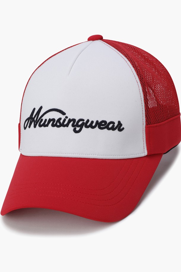 MUNSINGWEAR - 모자 - 남성 레터링 트러커 캡 레드(MQ221MCP41)